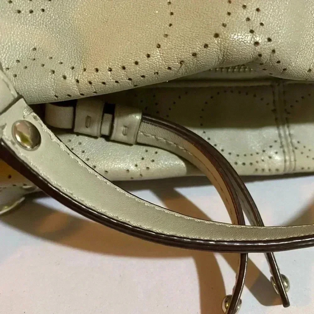 Coach grey leather satchel handbag - Picture 5 of 12